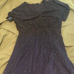 Beautiful Eshakti Navy dress w/star pattern 16 EUC